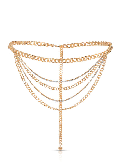 Nightlife Layered Waist Chain - Gold Tone | Ettika