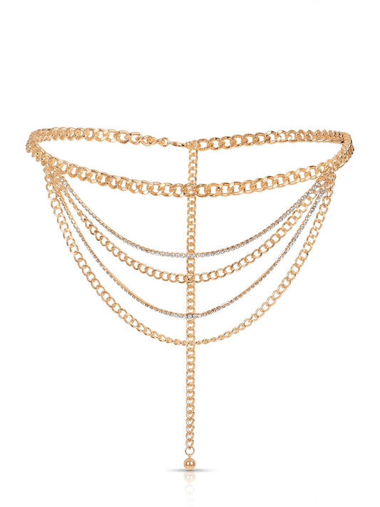 Nightlife Layered Waist Chain - Gold Tone | Ettika