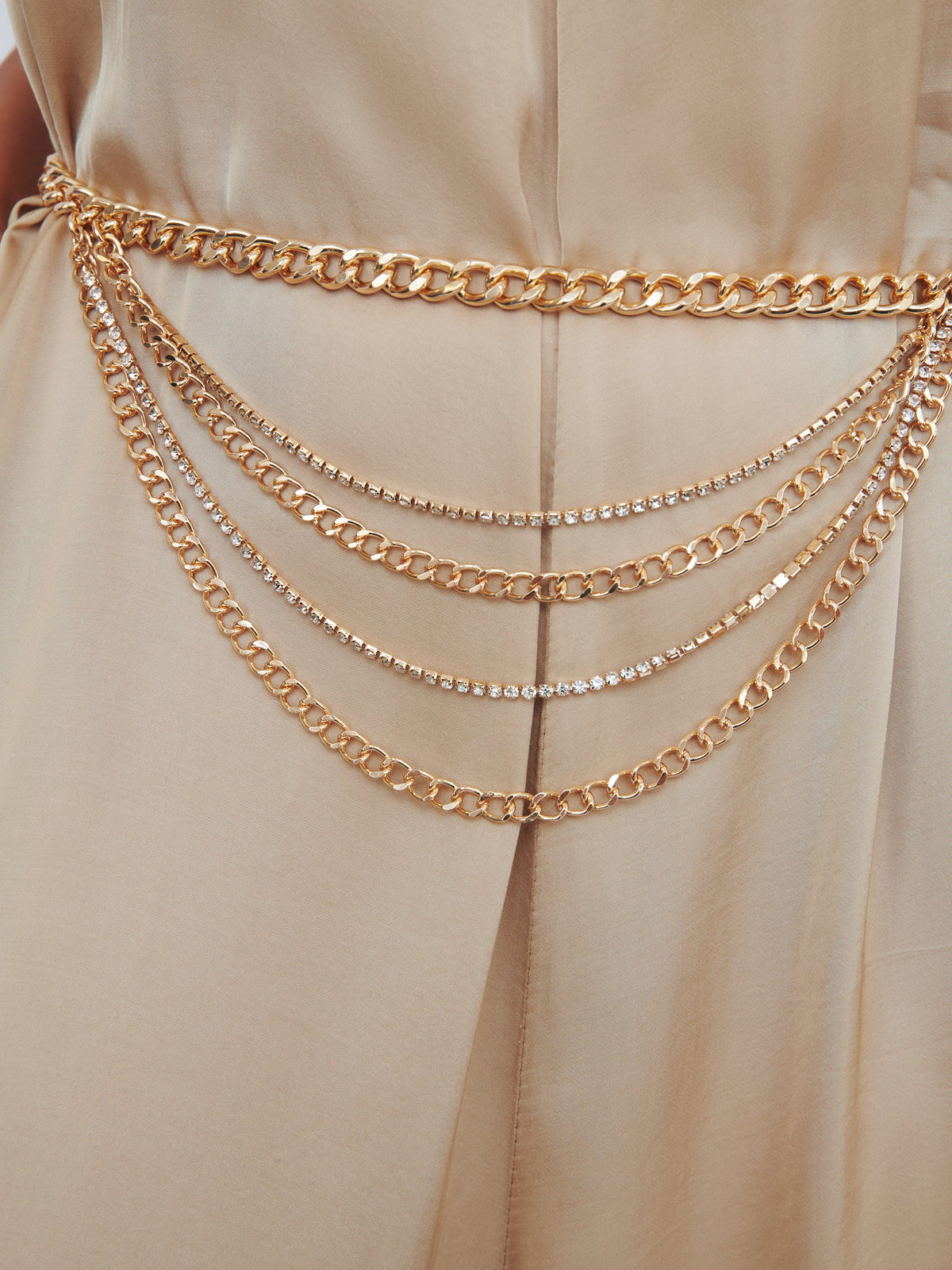 Nightlife Layered Waist Chain - Gold Tone | Ettika