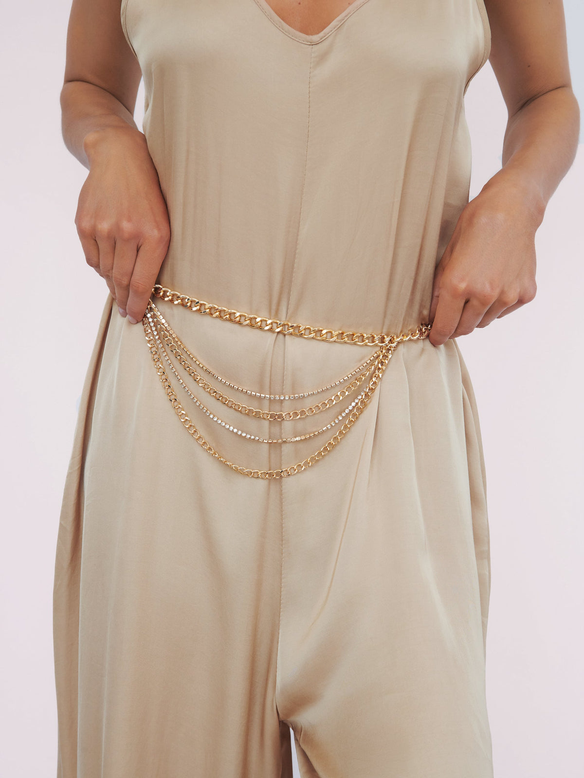 Nightlife Layered Waist Chain - Gold Tone | Ettika