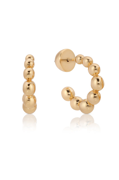 Bubble Huggie Hoops - 18k Gold Plated | Ettika