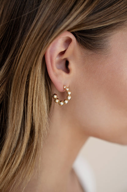 Bubble Huggie Hoops - 18k Gold Plated | Ettika