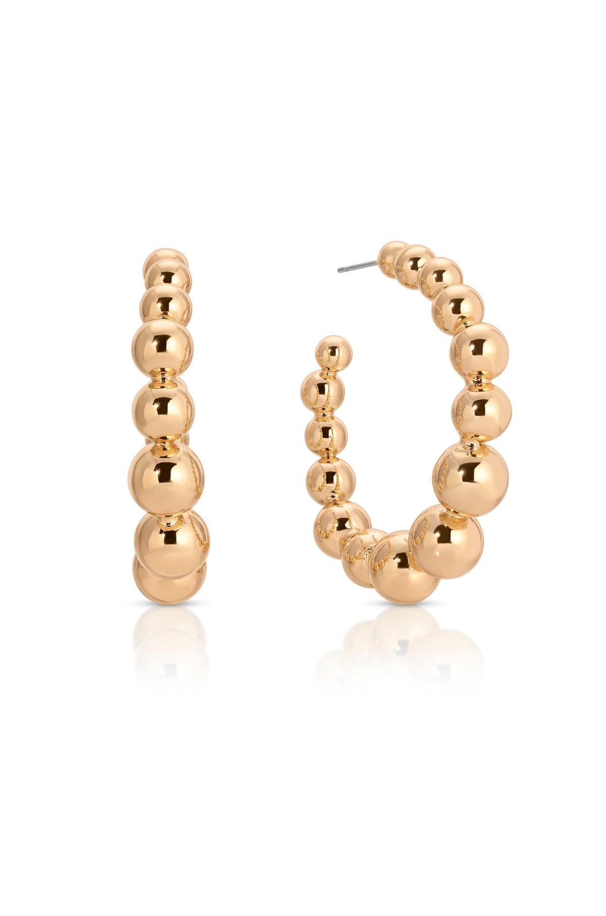 Bubble Ball Hoops - 18k Gold Plated | Ettika