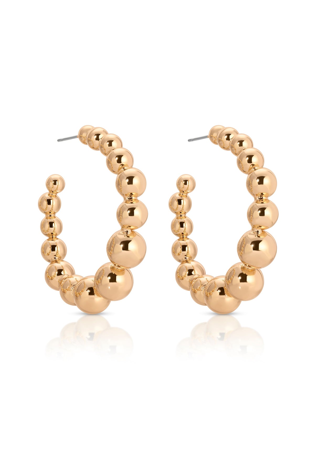Bubble Ball Hoops - 18k Gold Plated | Ettika