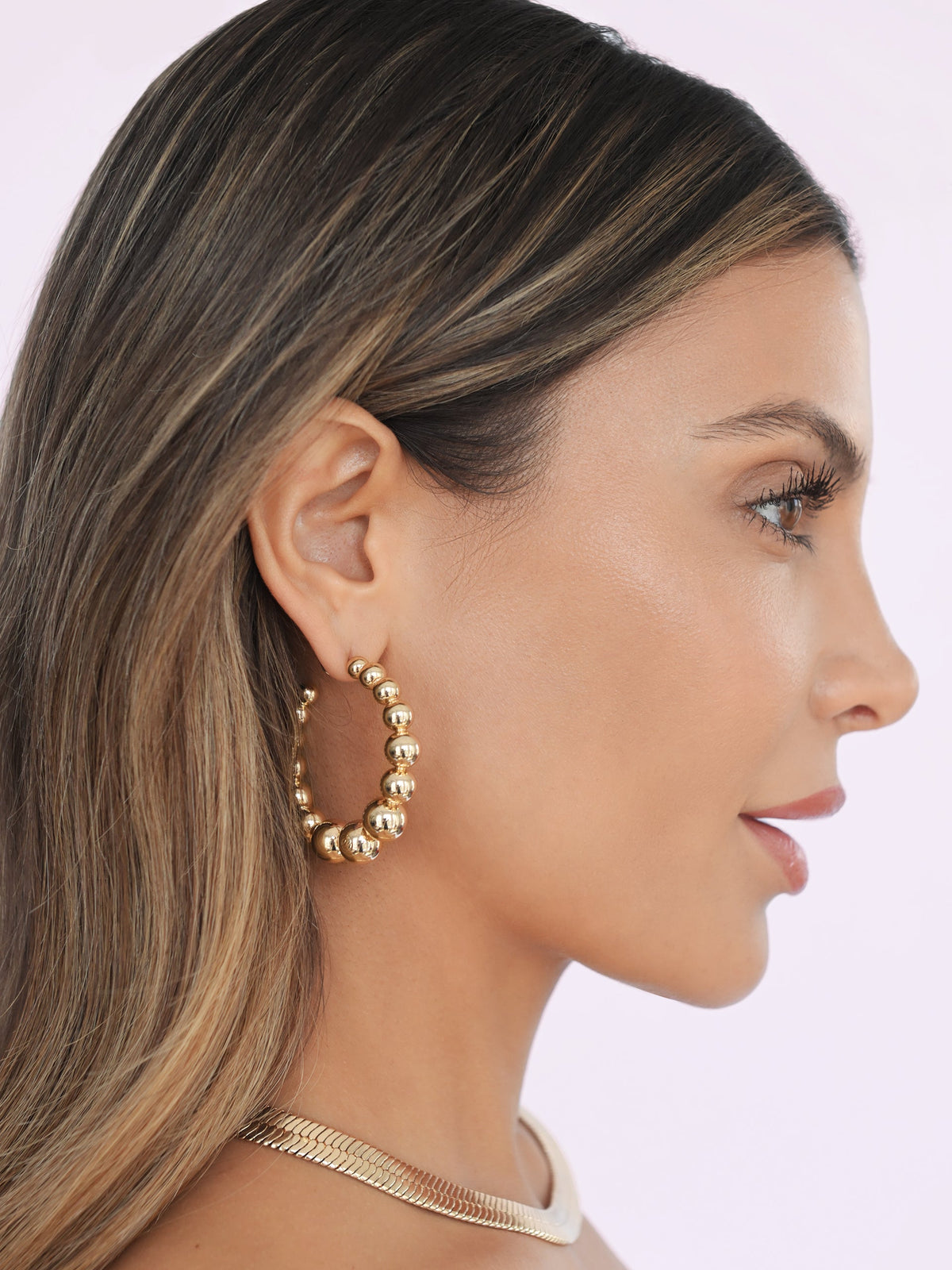 Bubble Ball Hoops - 18k Gold Plated | Ettika