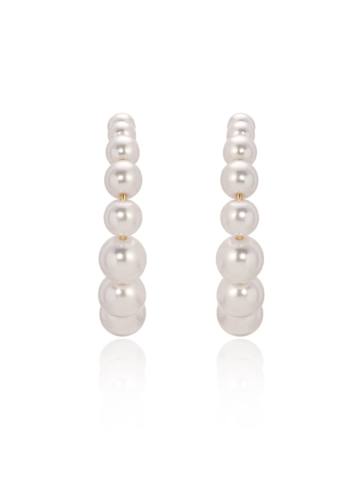 Pearl Bubble Hoops - Pearl | Ettika