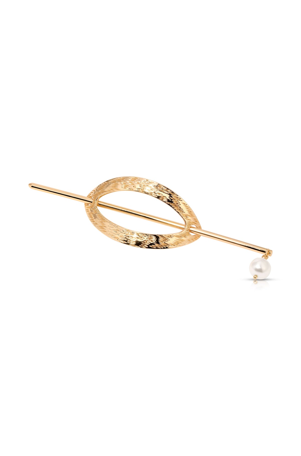 Oval French Barrette - Gold Tone | Ettika