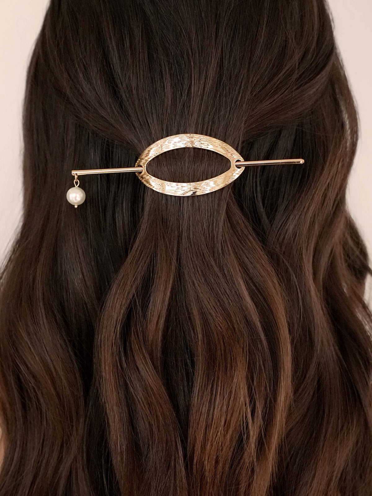 Oval French Barrette - Gold Tone | Ettika