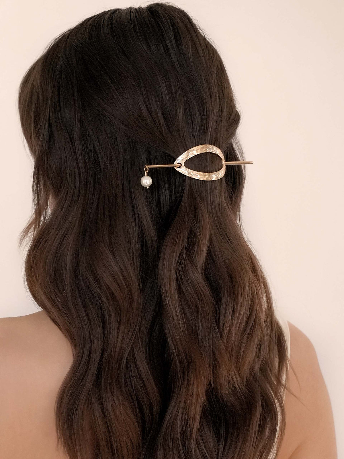 Oval French Barrette - Gold Tone | Ettika