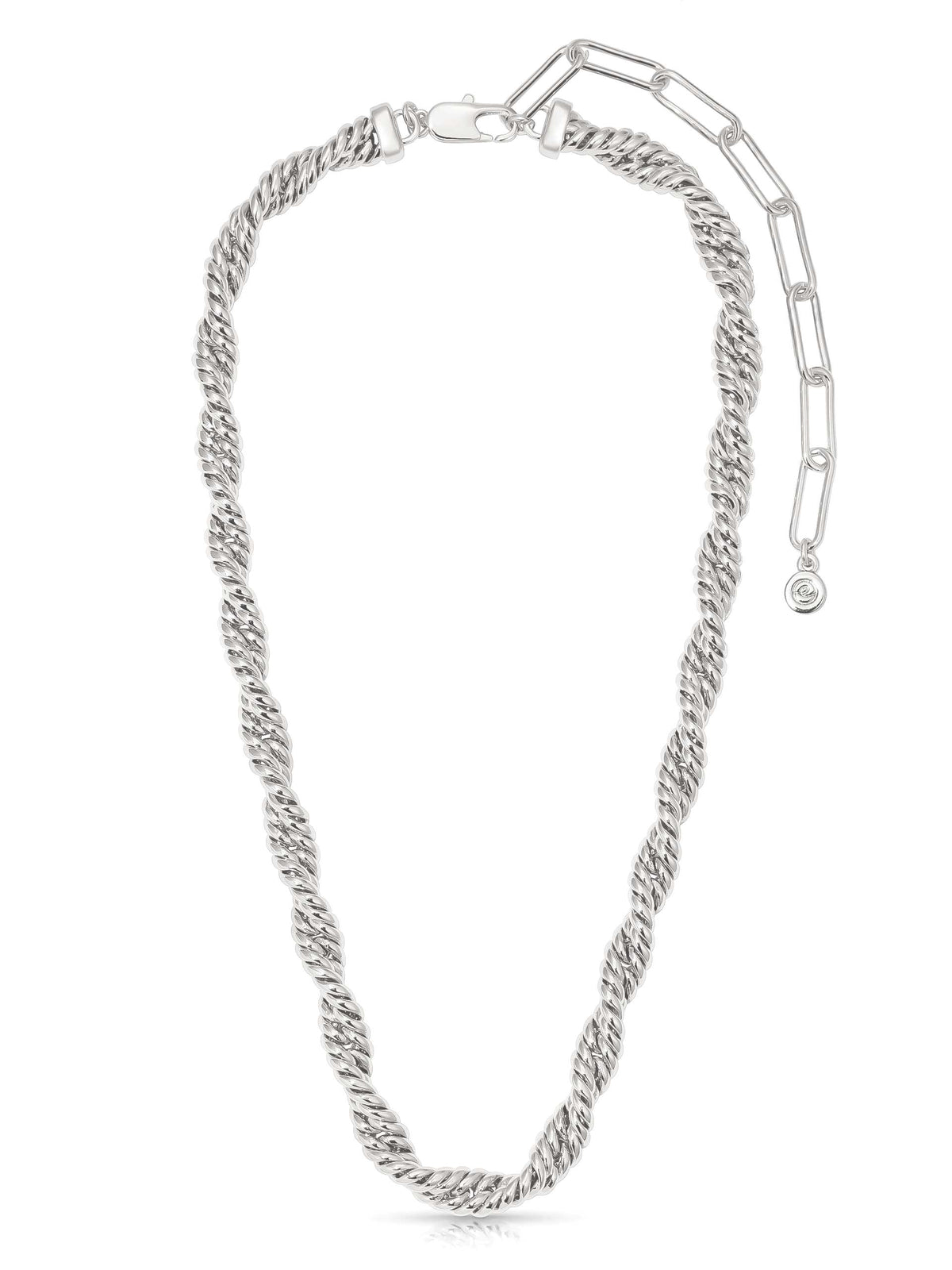 Twisted Strands Necklace - Silver Plated | Ettika