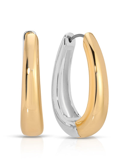 Mixed Metal Hoops - 18k Gold Plated and Silver Plated | Ettika