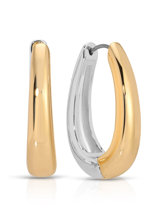 Mixed Metal Hoops - 18k Gold Plated and Silver Plated | Ettika
