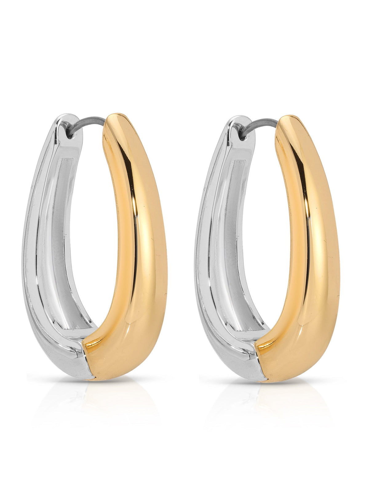 Mixed Metal Hoops - 18k Gold Plated and Silver Plated | Ettika