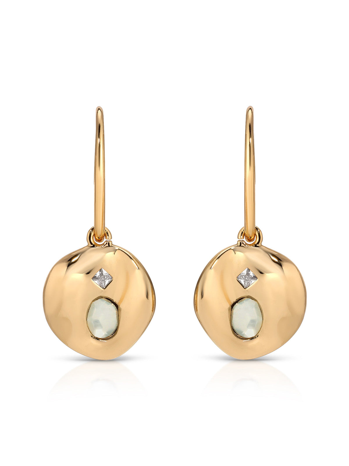 Sea Siren Earrings - Seafoam Stone with 18k Gold Plating | Ettika