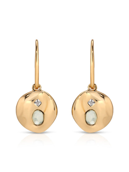 Sea Siren Earrings - Seafoam Stone with 18k Gold Plating | Ettika