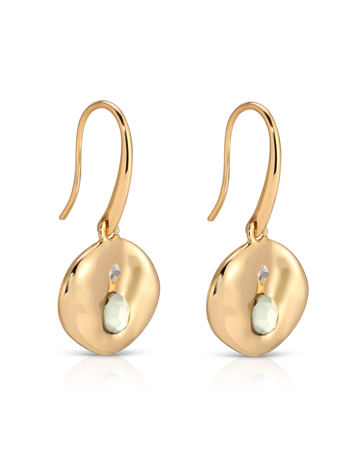 Sea Siren Earrings - Seafoam Stone with 18k Gold Plating | Ettika