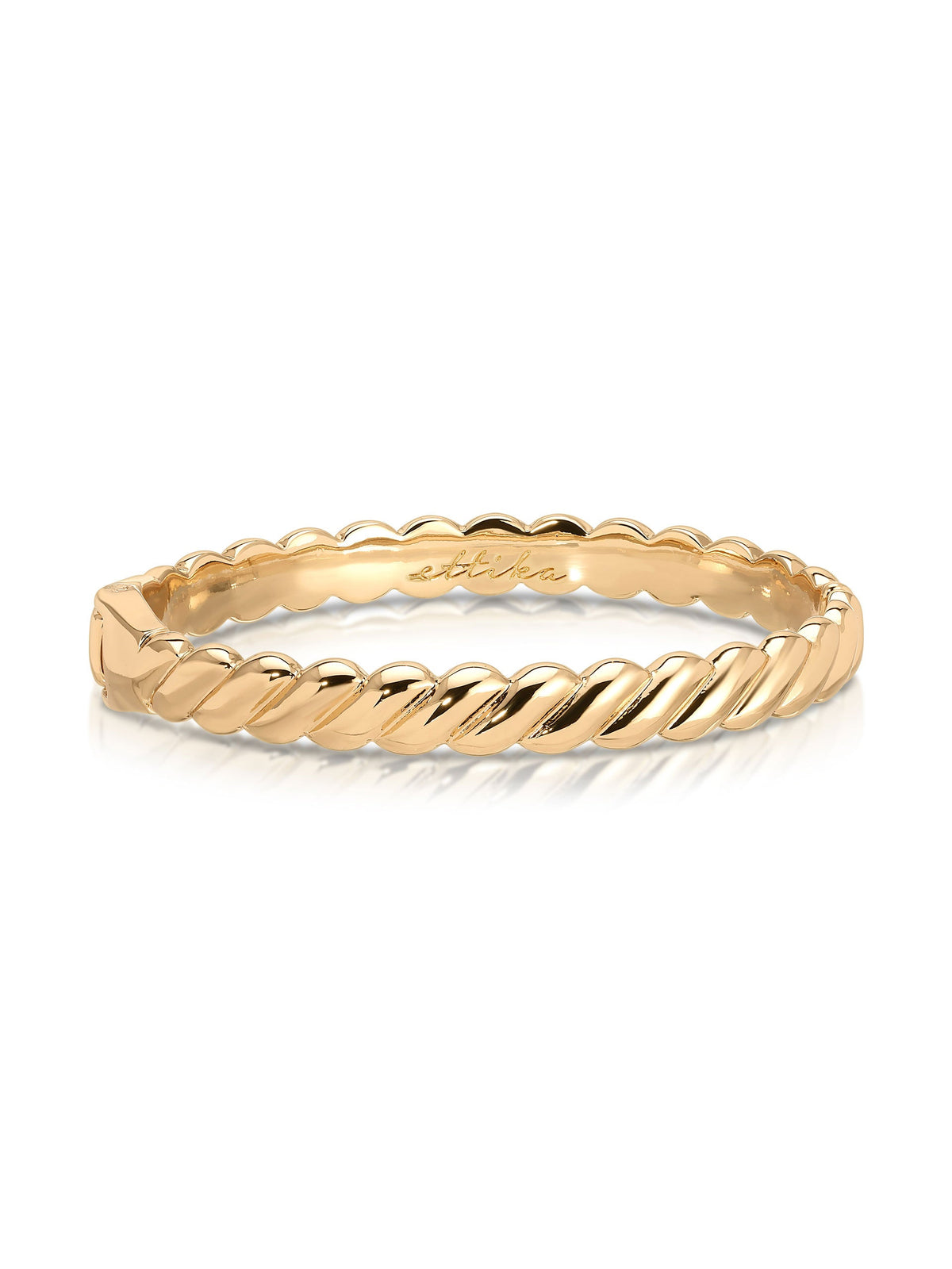 Twisted Stacking Bangle - 18k Gold Plated | Ettika
