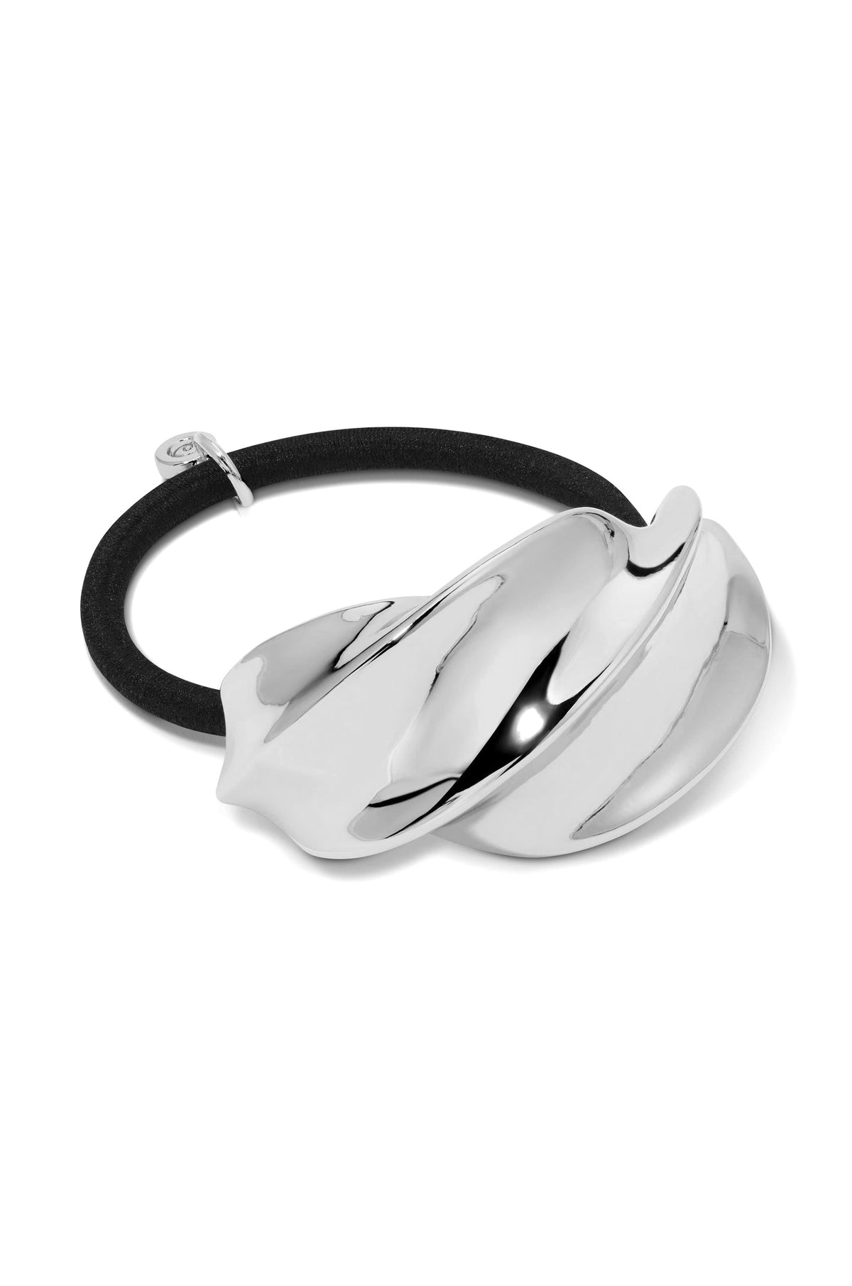 Golden Twist Hair Tie - Gold Tone with Black Elastic | Ettika