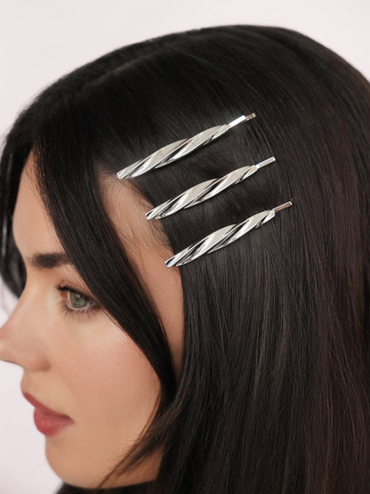 Golden Twist Barrette Set - Gold Tone | Ettika