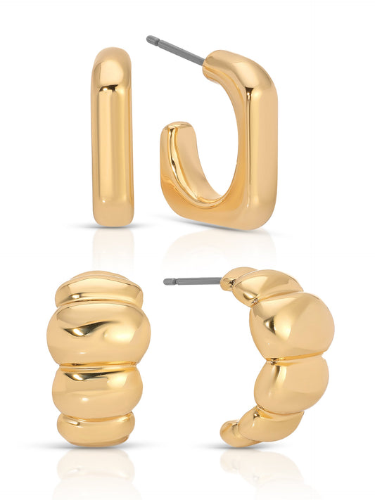 Everyday Ear Stack Set - 18k Gold Plated | Ettika