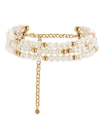 Pearl Row Choker - Pearl | Ettika