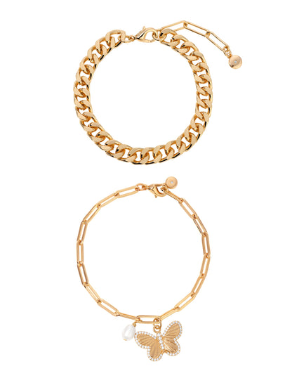 Butterfly Bracelet Set - 18k Gold Plated | Ettika
