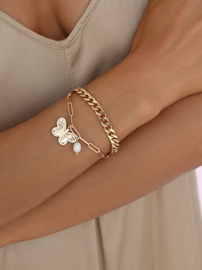 Butterfly Bracelet Set - 18k Gold Plated | Ettika