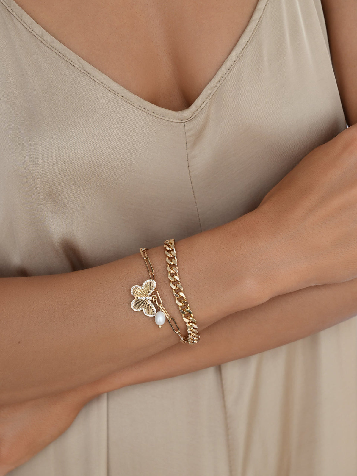 Butterfly Bracelet Set - 18k Gold Plated | Ettika