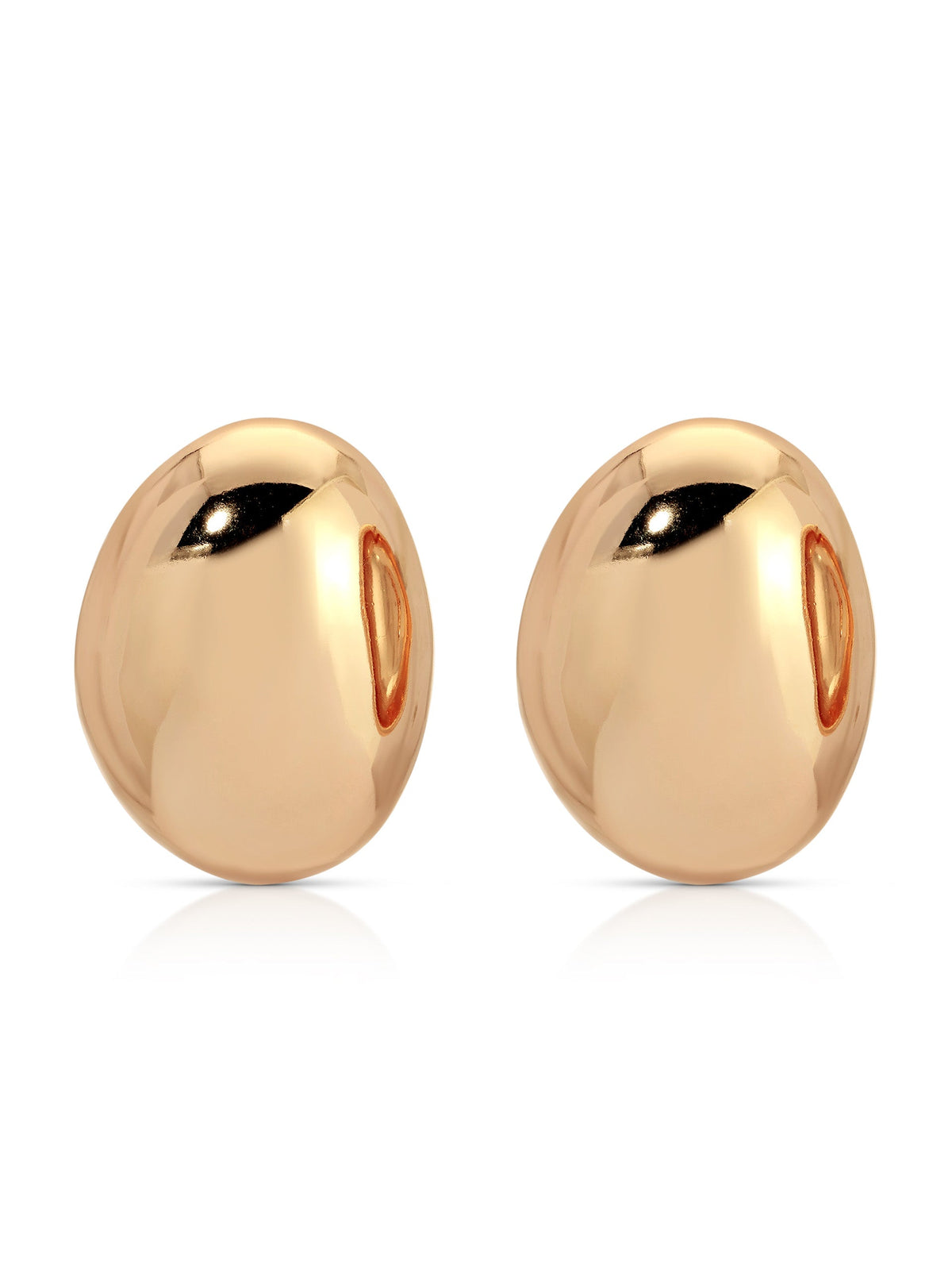 Smooth Pebble Earrings - 18k Gold Plated | Ettika