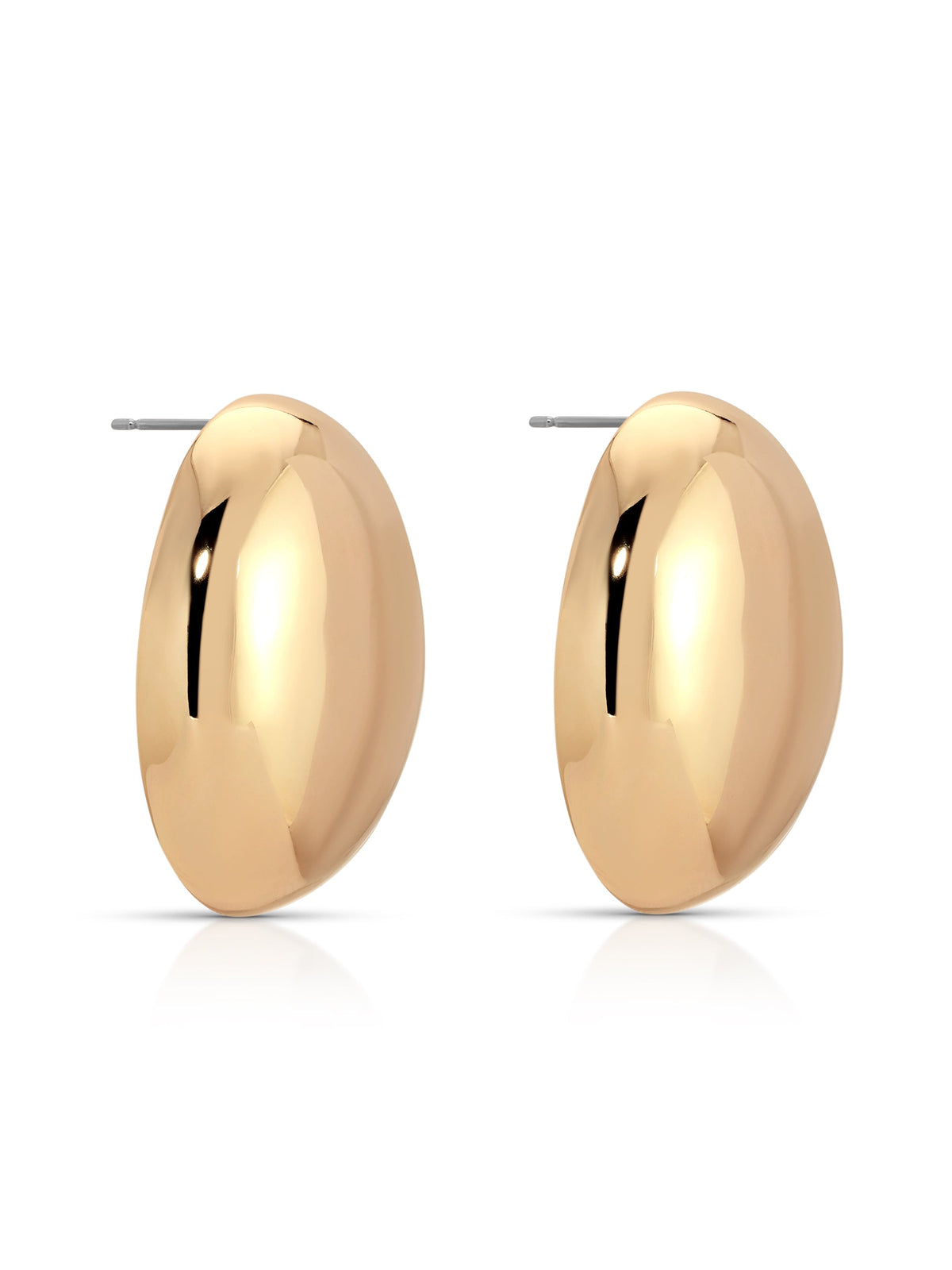 Smooth Pebble Earrings - 18k Gold Plated | Ettika