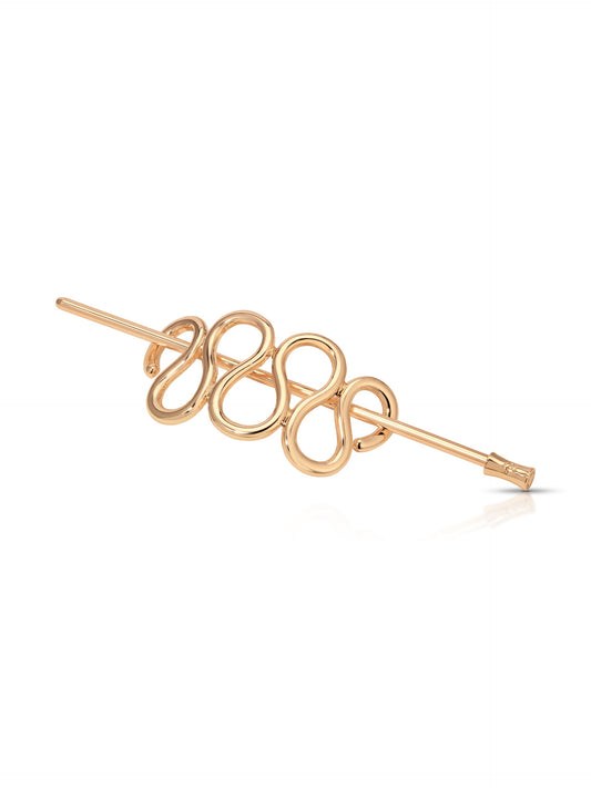 Twisted French Hair Pin - Gold Tone | Ettika