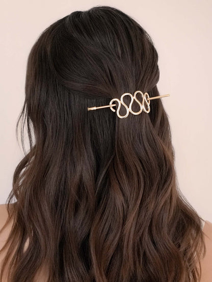 Twisted French Hair Pin - Gold Tone | Ettika