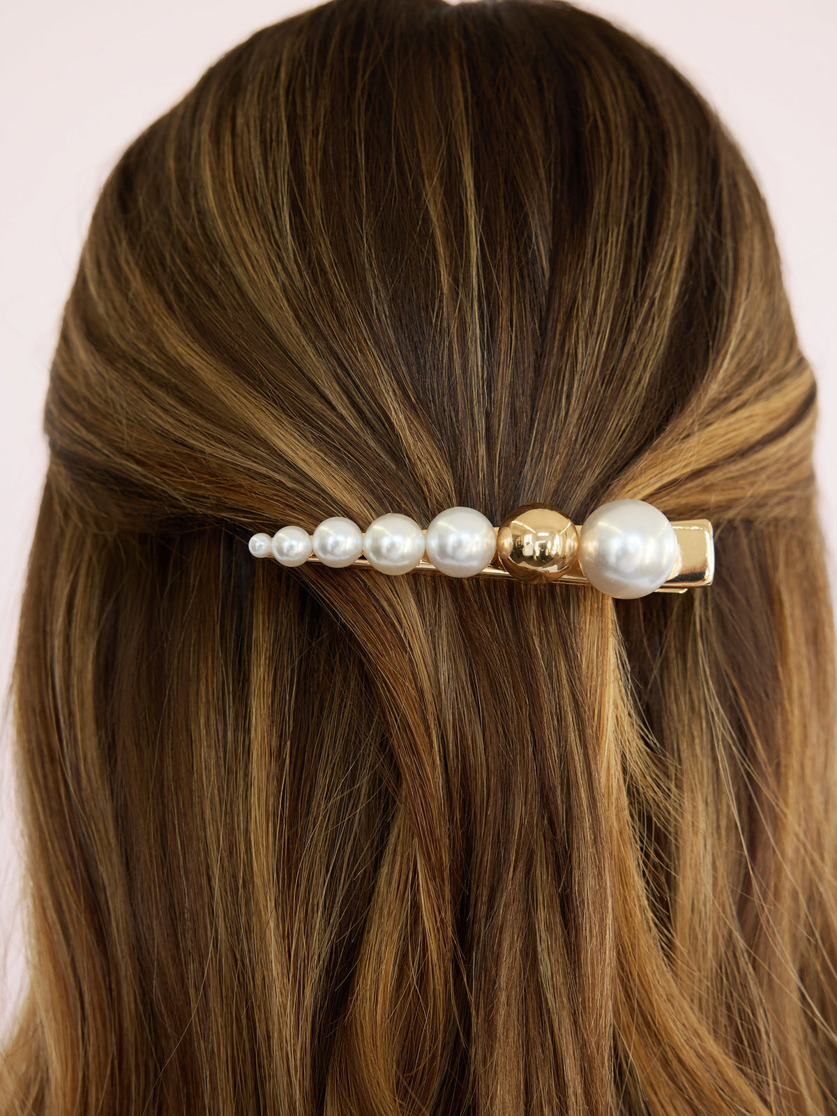 Pearl Bubble Clip - Pearl with Gold Tone | Ettika