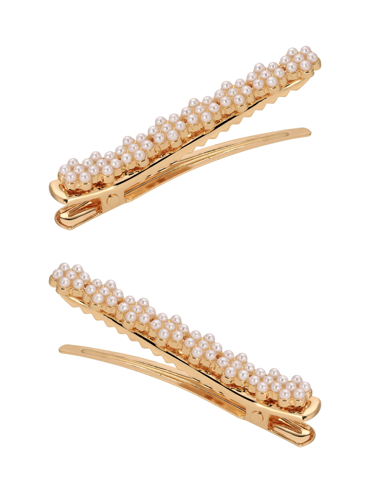 Pearl Cluster Clip Set - Pearl with Gold Tone | Ettika