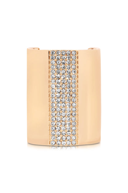 Sparkle Hair Cuff - Clear Crystal with Gold Tone | Ettika