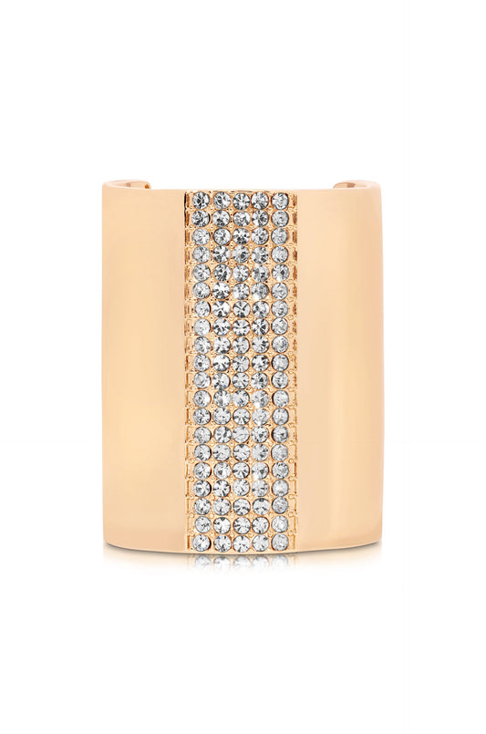 Sparkle Hair Cuff - Clear Crystal with Gold Tone | Ettika
