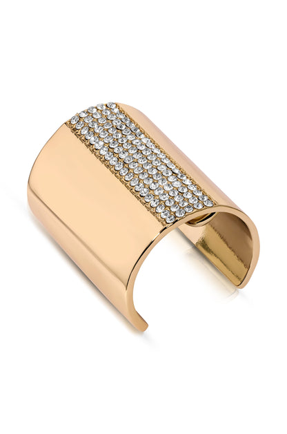 Sparkle Hair Cuff - Clear Crystal with Gold Tone | Ettika