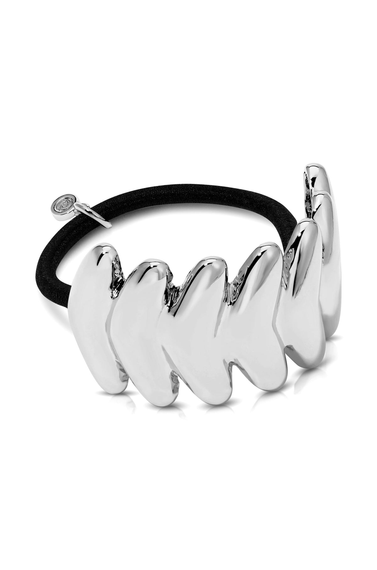 Moderna Hair Tie - Gold Tone with Black Elastic | Ettika