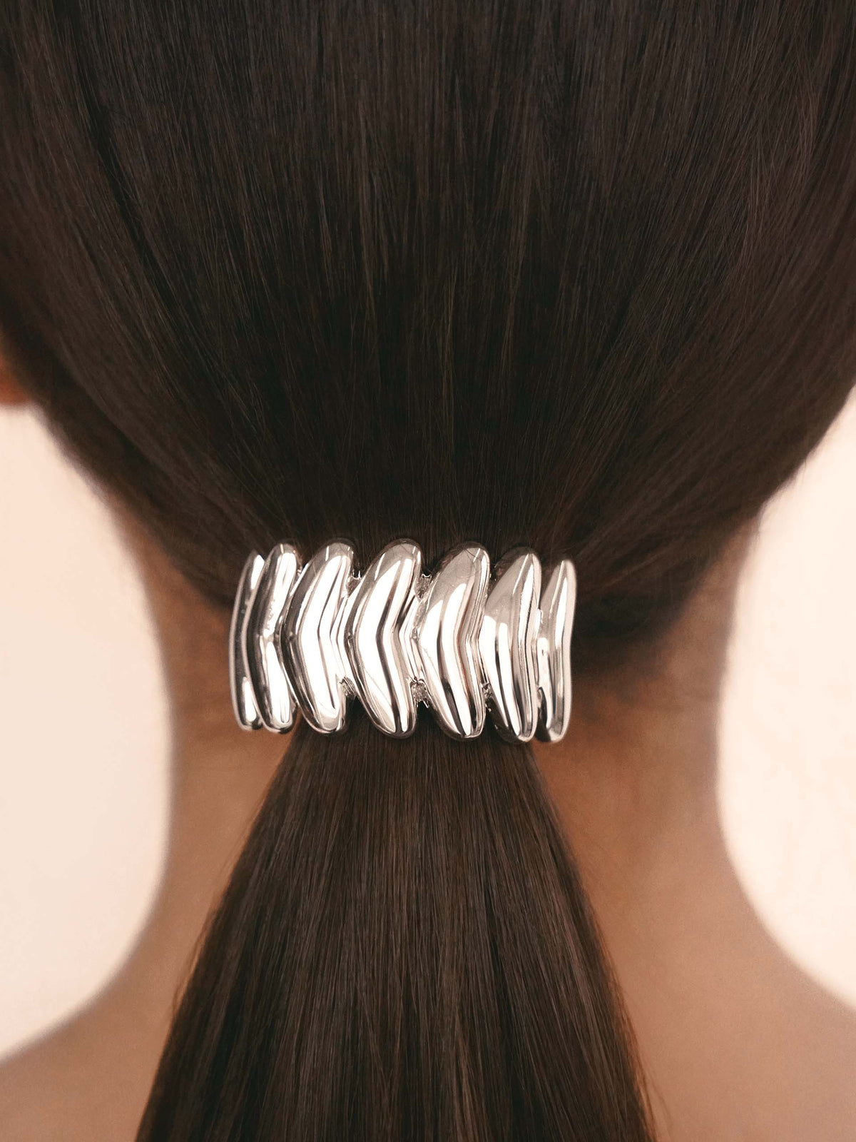 Moderna Hair Tie - Gold Tone with Black Elastic | Ettika