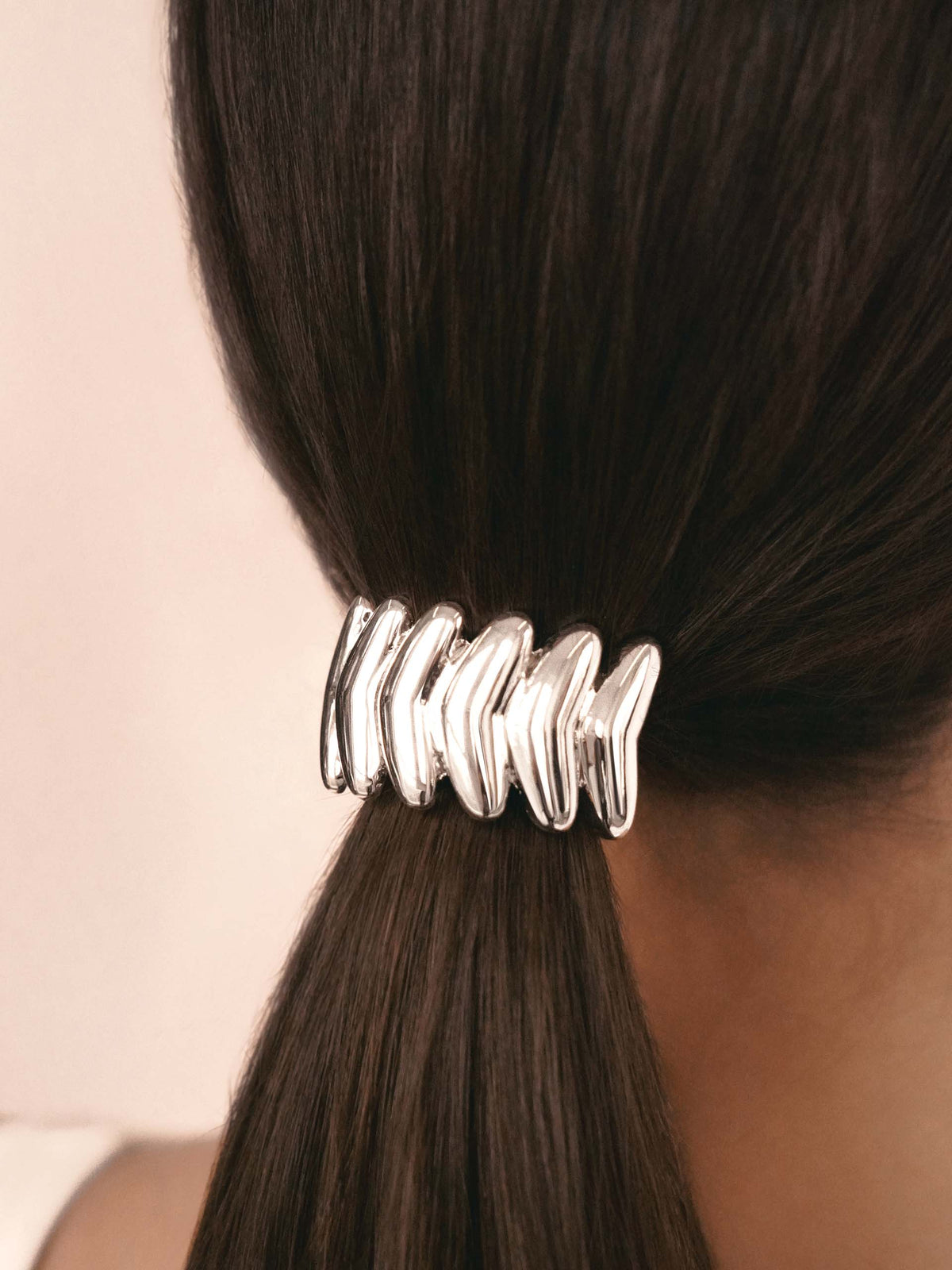 Moderna Hair Tie - Gold Tone with Black Elastic | Ettika