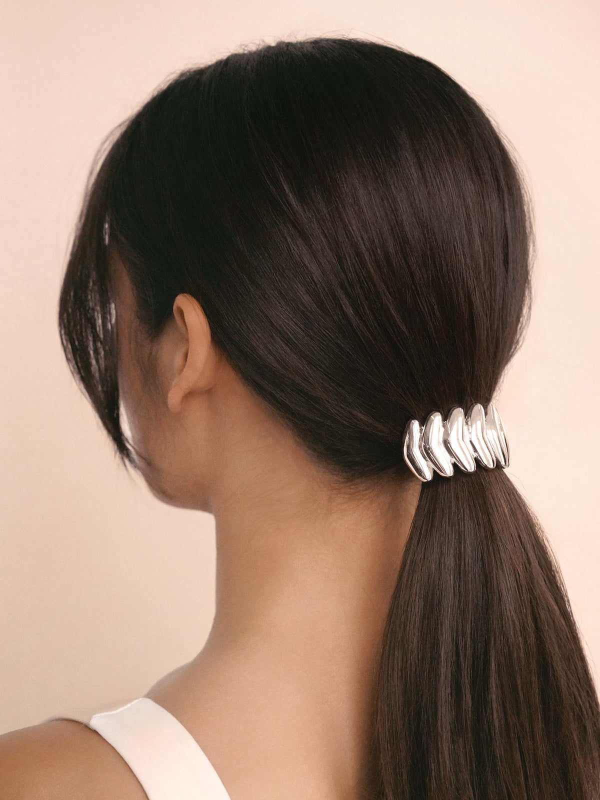 Moderna Hair Tie - Gold Tone with Black Elastic | Ettika