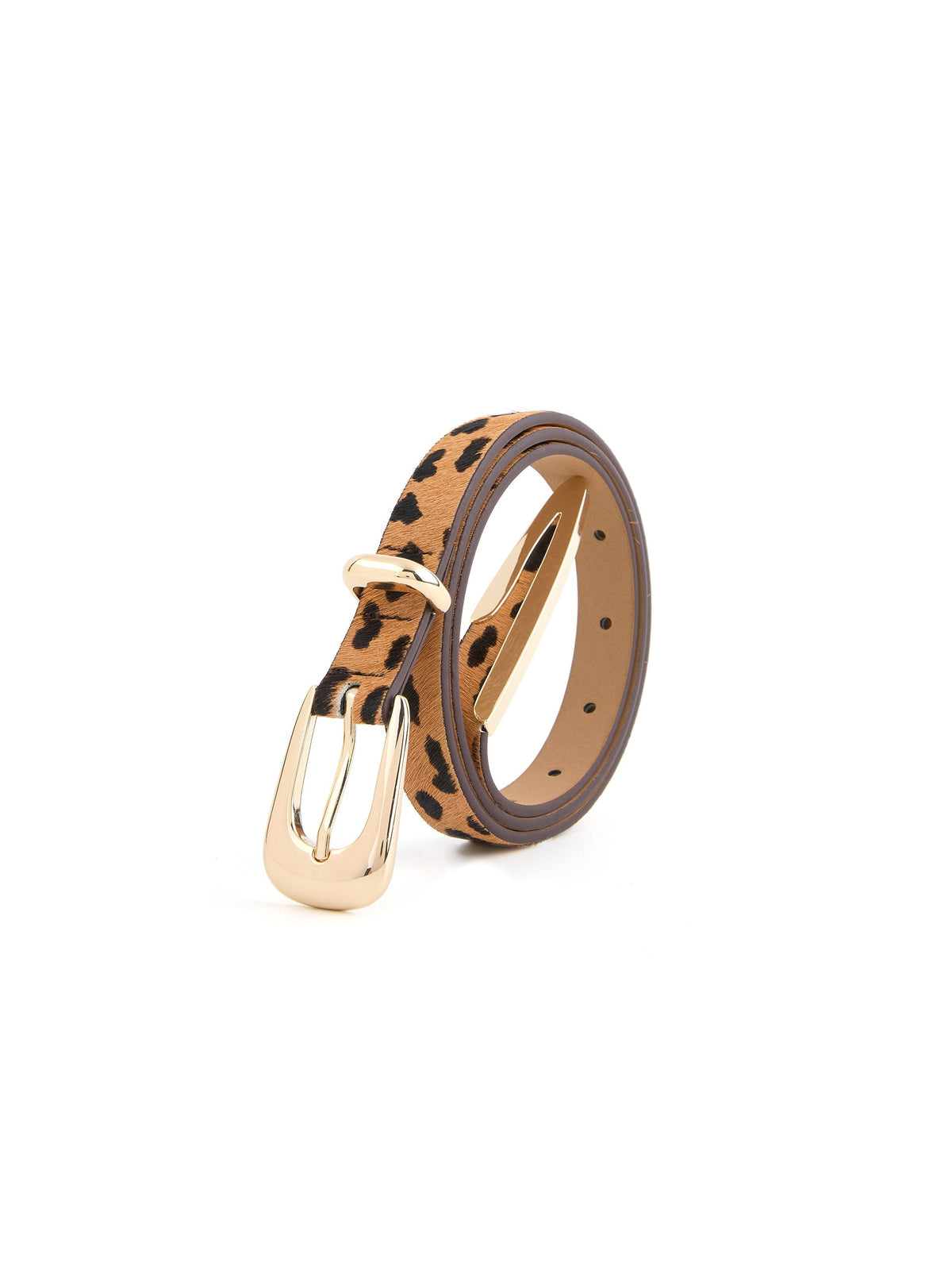 Cheetah Liquid Metal Western Belt - Cheetah Print with Gold Hardware | Ettika