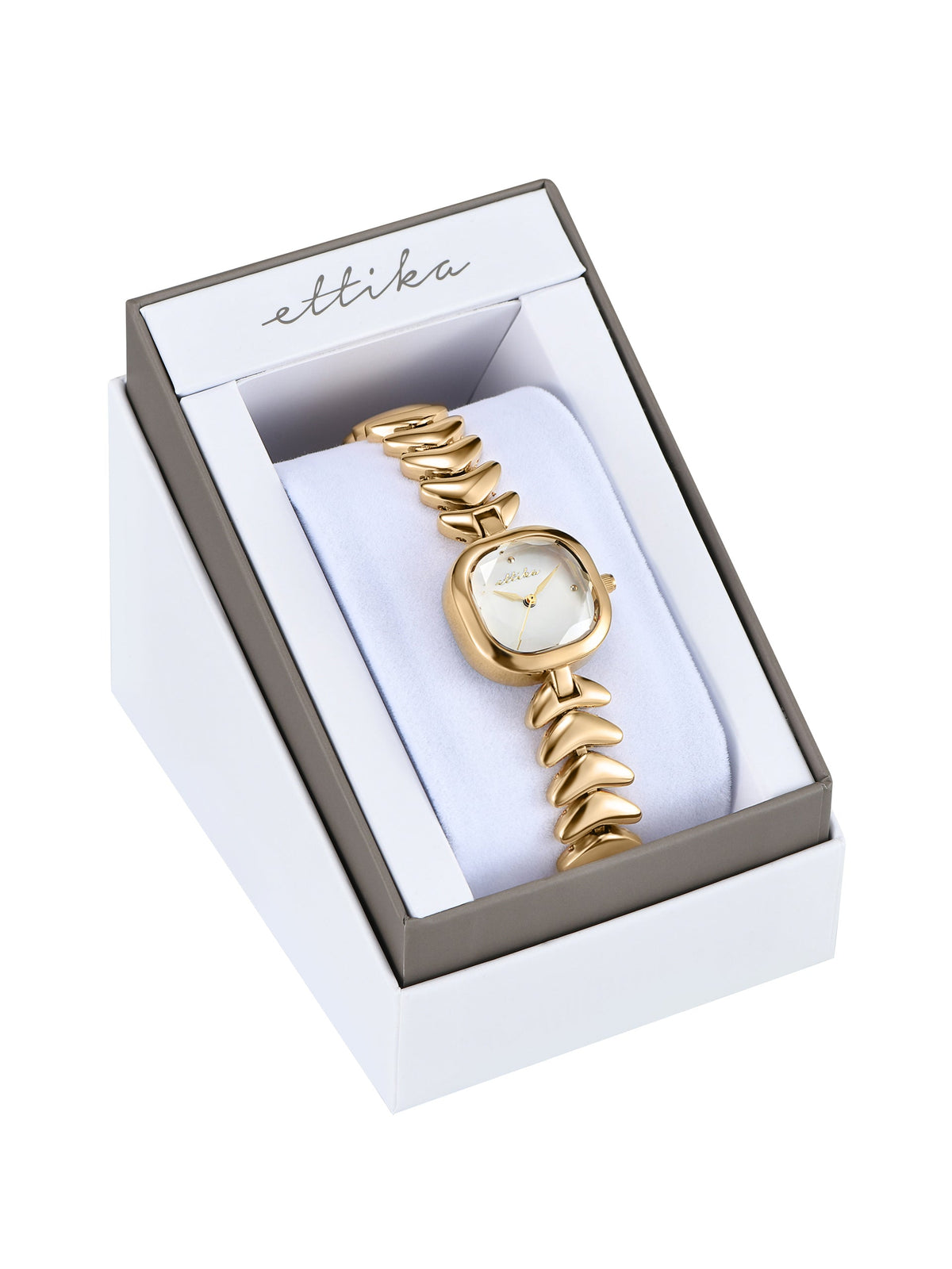 Metal Moderna Bracelet Watch in Gold - Mother of Pearl Dial with Gold | Ettika