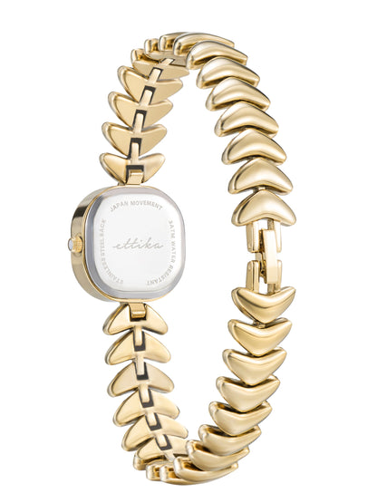 Metal Moderna Bracelet Watch in Gold - Mother of Pearl Dial with Gold | Ettika