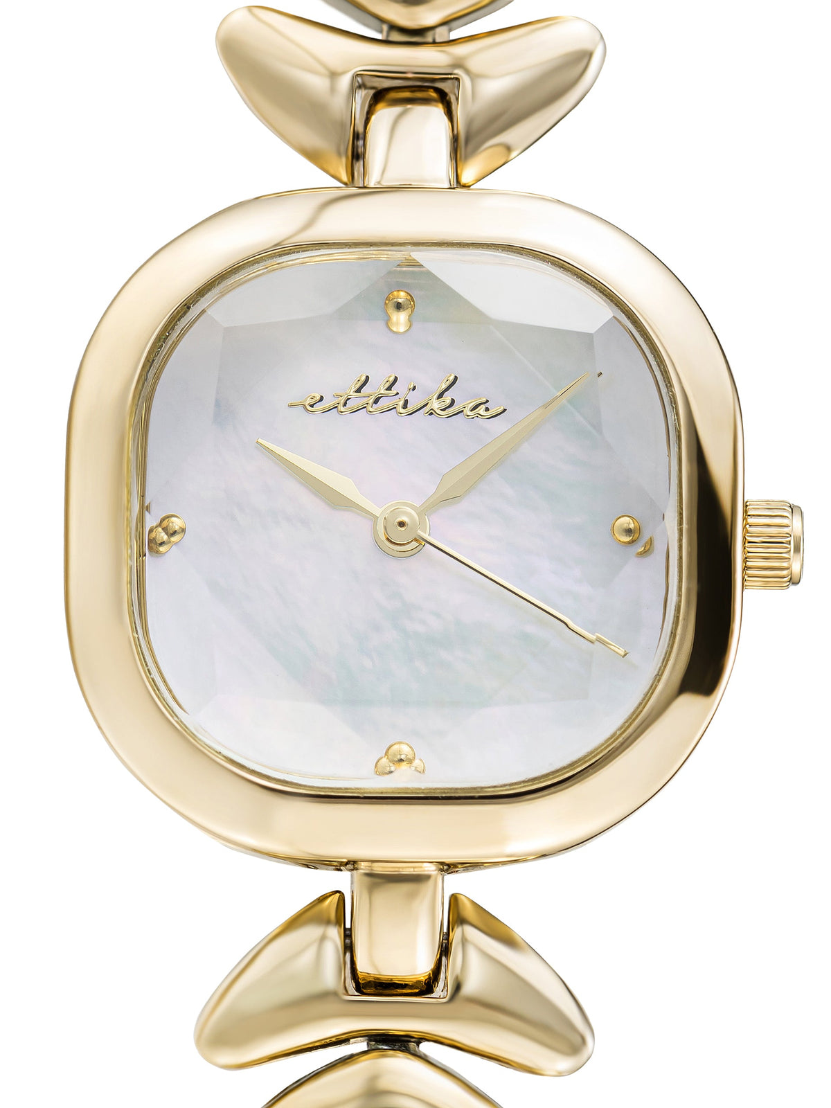 Metal Moderna Bracelet Watch in Gold - Mother of Pearl Dial with Gold | Ettika