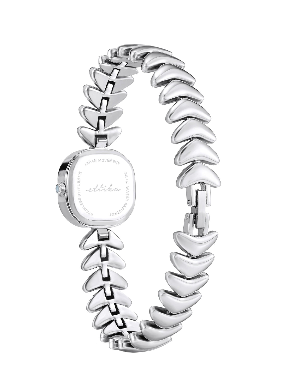 Metal Moderna Bracelet Watch in Silver - Mother of Pearl Dial with Silver | Ettika