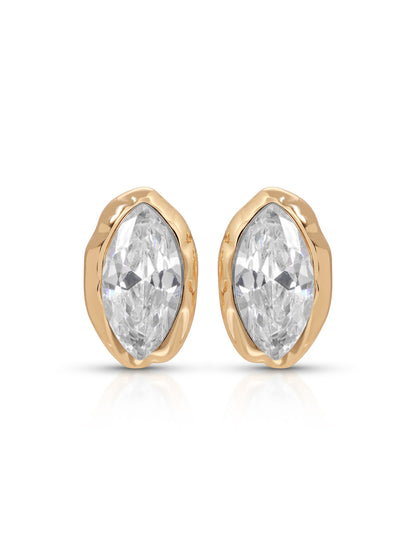 Crystal Luxe Mini Studs - Clear Crystal with 18k Gold Plating | Ettika