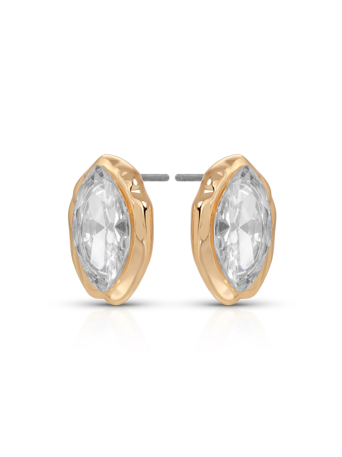 Crystal Luxe Mini Studs - Clear Crystal with 18k Gold Plating | Ettika