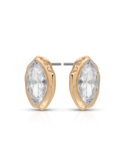 Crystal Luxe Mini Studs - Clear Crystal with 18k Gold Plating | Ettika