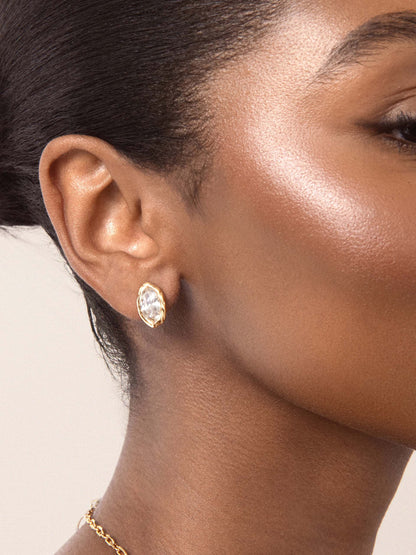 Crystal Luxe Mini Studs - Clear Crystal with 18k Gold Plating | Ettika